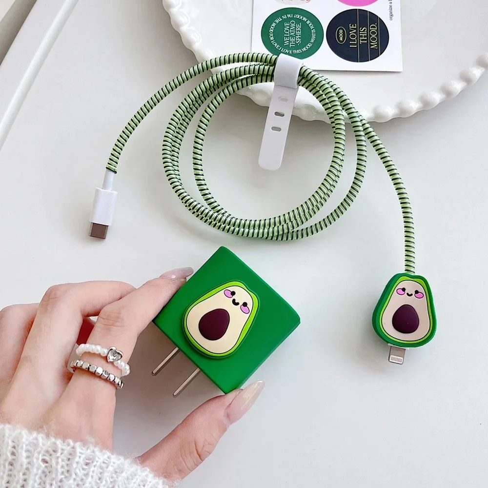 Avocado iPhone Charger cover Cable Protectors P56